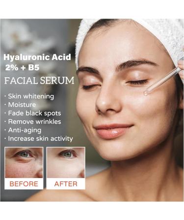 Hyaluronic Acid 2% + B5 30ML - Hyaluronic Acid Serum for Face- Dark Spot Remover for Face - Skincare Serum for Face to Plump and Smooth Skin-Moisturizer Face Serum for All Skin Types-Skin Care - Buy Online on GoSupps.com