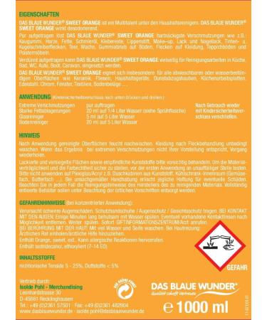 Blue Miracle Orange Concentrate | Universal Cleaner & Fat Remover | 3 x 750 ml | Floor Bathroom & Kitchen Cleaner with Spray Bottle - Buy Online on GoSupps.com