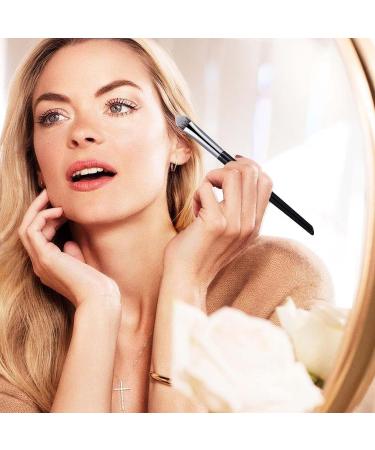 Concealer Brush Wooden Handle Sloped Concealer Brush Concealer Blending Brush Makeup Brush for Under Eye Under Eye Brushes for Eye Cream Primer and Concealer - Buy Online on GoSupps.com