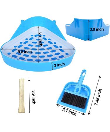 Kathson Triangular Potty Trainer for Small Animals | Corner Rabbit Toilet & Litter Box for Guinea Pigs Hamsters Chinchillas & Ferrets - Green - Buy Online on GoSupps.com