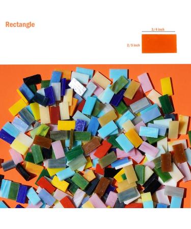 Lanyani 1050 Pieces Mixed Shapes Glass Mosaic Tiles - Colorful Stained Glass for Crafts & Projects - Buy Online on GoSupps.com
