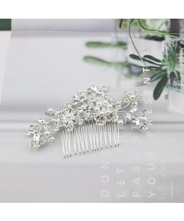 3 Piece Bridal Wedding Hair Clip Comb Pearl Bridal Hair Accessories Pearls Wedding Decoration Headpiece for Women Ladies Brides and Bridesmaids(3 Style) Style 1 - Buy Online on GoSupps.com