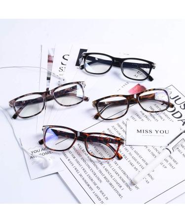 DooViC Blue Light Blocking Reading Glasses 4 Pack - Anti Eyestrain Computer Readers 2.50 Strength - Fashionable Unisex Design in 4 Colors - Buy Online on GoSupps.com