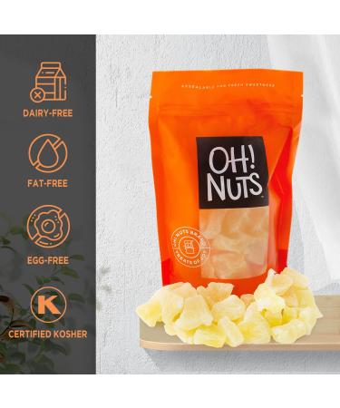 Fresh Dried Pineapple Chunks - 1.5lb Bulk Bag | Sweet Tropical Fruit Bites for Snacking & Baking | Low Sugar, Sodium & Cholesterol | High Fiber & Antioxidants | Dairy Free | 24oz - Buy Online on GoSupps.com