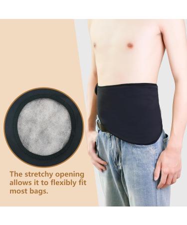 Ostomy Belt for Men & Women - Comfortable Adjustable Colostomy Support Wrap Large Black Ostomy Bag Cover - Buy Online on GoSupps.com