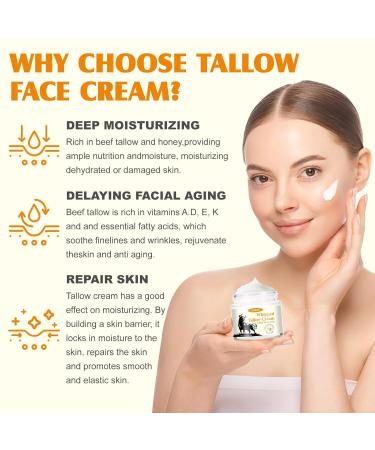 Grass-Fed Tallow & Raw Honey Balm | Whipped Skin Cream for Face & Body | Soothes & Repairs Dry Sensitive Skin | Organic All-Natural Deep Hydration (2.1 oz) 2.1 Fl Oz (Pack of 1) - Buy Online on GoSupps.com