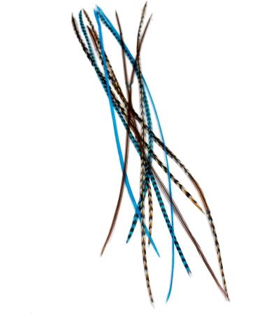 Real Feather Hair Extensions - Aqua Auburn - 10 Feathers | [Brand Name] - Buy Online on GoSupps.com
