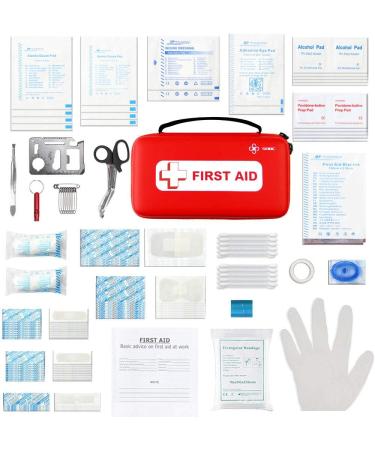 SHBC Small Travel First Aid Kit (152 Pieces) - Compact Mini Waterproof Bag for Home, Travel, Office & Outdoor Emergencies - Buy Online on GoSupps.com