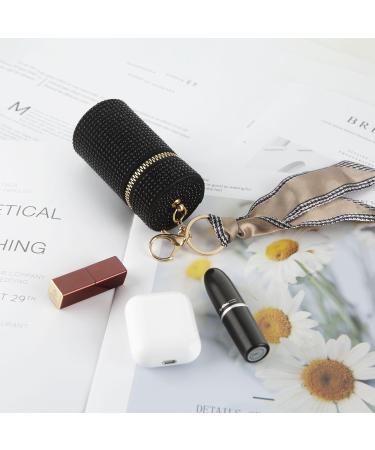 Buy Black Leather Lipstick Organizer Case - Travel Mini Lip Gloss Holder & Keychain - Perfect Gift for Birthdays & Mother's Day - Buy Online on GoSupps.com