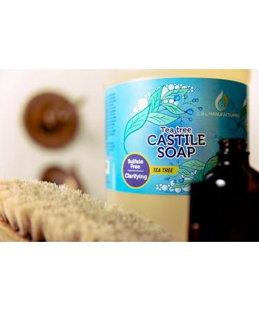 Buy Tea Tree Pure Castile Liquid Soap - Vegan Non-GMO All Skin Types 1 Gallon - Face Hand & Body Wash - Made in USA - Buy Online on GoSupps.com