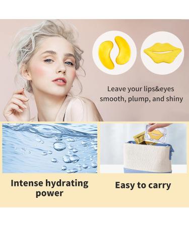 60 Pcs Gold Lip & Eye Masks - Collagen Moisturizing Patches for Dark Circles Puffy Eyes & Fine Lines - Best Skincare for Dry Lips - Buy Online on GoSupps.com