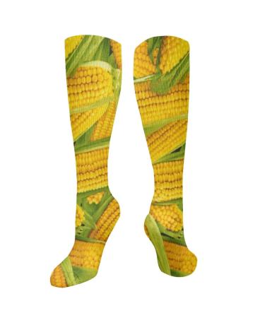 Corn on the Cob Food veggie compression socks for women and men circulation 15 20 mmHg is the best support for sporty running cycling