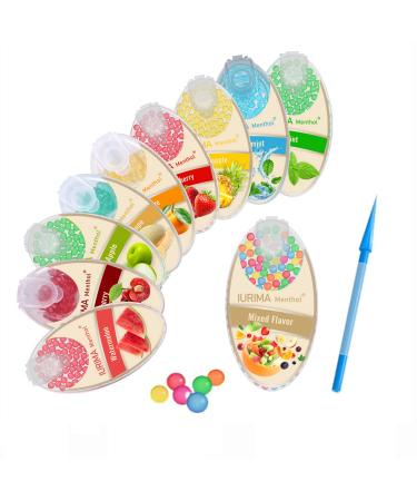 SISITAR Pack of 10 boxes of 1000 tablets in total of crushed mint balls - Mint capsules - Mint filters, Mix colors.