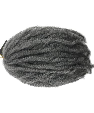 Coolbers 18 Inch Marley Hair Synthetic Afro Kinky Curly Hair Crochet Braids Hair Extensions Havana Marley Braids Crochet Hair For Women (18 Inch Gray) 18 Inch Gray - Buy Online on GoSupps.com