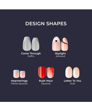 KISS imPRESS No Glue Press On Nails - Adore You Red Squoval Short | 30 Nails + Accessories | Perfect for Easy DIY Manicure - Buy Online on GoSupps.com