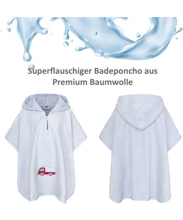 Smithy Bath Poncho for Kids | 100% Cotton Terry Cloth | Cute & Cozy Hooded Towel for Boys & Girls - Buy Online on GoSupps.com