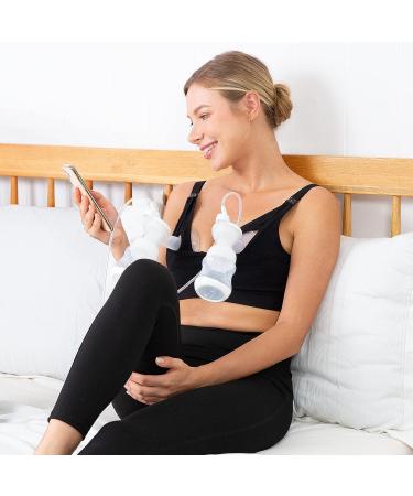Momcozy Hands Free Pumping Bra - Seamless Adjustable Breast Pump and Nursing Bra All in One - for Spectra, Lansinoh, Philips Avent - Black, X-Large - Buy Online on GoSupps.com