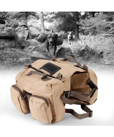 Pssopp Dog Pack Breathable Pet Outdoor Backpack Hound Travel Camping Hiking Saddle Bag Dog Rucksack with 2 Capacious Side Pockets for Medium and Large Dogs - Buy Online on GoSupps.com