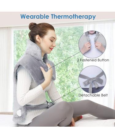 CROETON XL Heating Pad 24x33'' for Back Pain Relief - Electric Weighted Pad for Neck and Shoulders - Fast Heat, 6 Temp, Auto Shut-Off - ETL Certified - Christmas Gift - Buy Online on GoSupps.com