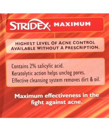 Stri-dex Pads Maximum Strength - 165 Pads (3 Pack) | Fast-Acting Acne Treatment - Buy Online on GoSupps.com