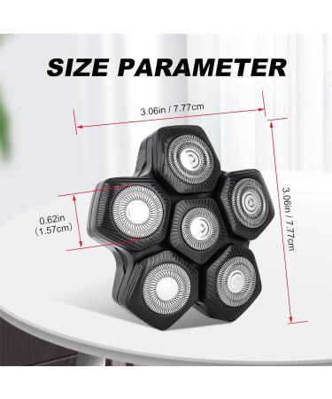 3 Pack 6D Magnetic Head Shaver Replacement Blades Head Electric Razor Replacement Heads Compatible with Muti modes Shaving Blades Shaver for Bald Men with 3 Cleaning Brush by Plantarecover 6d Black - Buy Online on GoSupps.com