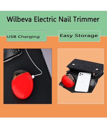 Wilbeva Electric Nail Clippers with File - Professional Nail Care for Adults, Seniors, Infants & Kids - Red - Buy Online on GoSupps.com