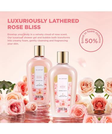 Spa Luxetique Rose Spa Gift Baskets for Women 10pc Bath Gift Set- Pink Tote Bag with Wooden Handles Shower Gel Bubble Bath Bath Bombs Christmas & Birthday Gift Idea - Buy Online on GoSupps.com