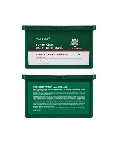 Medicube Super Cica Daily Quick Facial Masks - 30 Sheets | Soothing & Hydrating | 100% Vegan | Korean Skincare - Buy Online on GoSupps.com