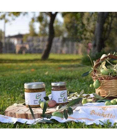 Artichoke and Pistachio Cream and Al Boschetto Olive Cream 100% natural MadeinItaly Km0 2 jars of 200 g each. - Buy Online on GoSupps.com