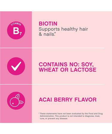 Neocell Biotin Bursts - Acai Berry Flavor 10,000 mcg | 30 Chews for Healthy Hair & Skin - Buy Online on GoSupps.com