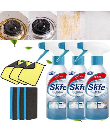 ldawu Skfe Bath Cleaner Spray Skfe Bath Cleaner Spray Skfe Bathroom Cleaning Spray Stubborn Stains Cleaner Bathroom Descaler Cleaner Multipurpose Cleaning Spray for Bathroom (3 White) White 3