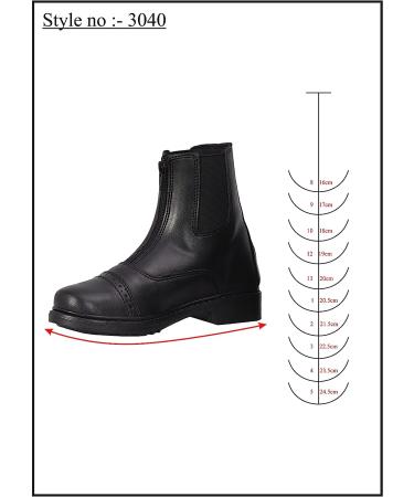 TuffRider Children's Starter Front Zip Paddock Boots - Kids Equestrian Riding Boots Black 5 Big Kid - Buy Online on GoSupps.com