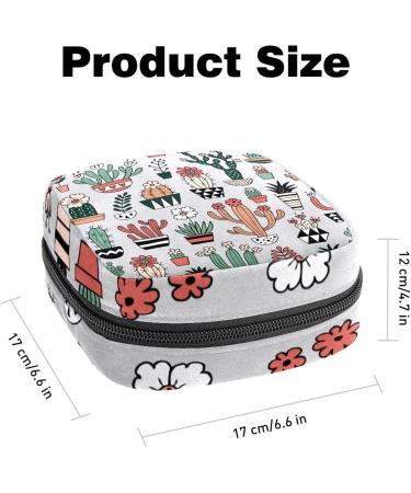 GIAPB Period Bag Sanitary Napkin Storage Pouch - Plants Flower Pattern Color3311 - Buy Online on GoSupps.com
