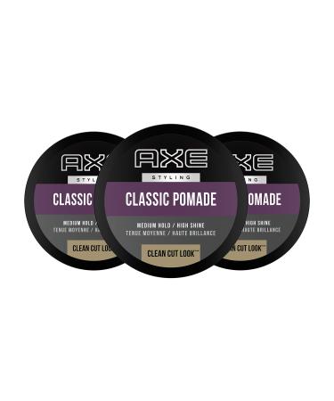 AXE Hair Pomade for Men For a Clean Cut Look Classic Easy to Use Styling Hair Product 2.64 oz, 3 Count Clean Cut Look 2.64 Ounce (Pack of 3)