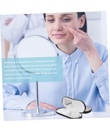 Solustrie Double-Layer Glasses Case & Contact Lens Container - Multi-Glasses Storage Box (16x7x5.5cm) - Hard & Soft Options for International Shipping - Buy Online on GoSupps.com