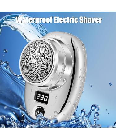 Electric Mini Rotary Shaver with Power Display Rechargeable 400mAh Electric Mini IP65 Waterproof Portable Mini Travel Shaver Wet and Dry Use Pocket Shaver with Cleaning Brush for Home Travel - Buy Online on GoSupps.com