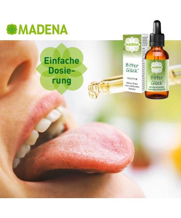 Buy MADENA BitterGl ck Original - 18 Bitter Herb Extracts Drops (50ml) | Hildegard von Bingen Formula for Digestive Health & Wellness - Buy Online on GoSupps.com