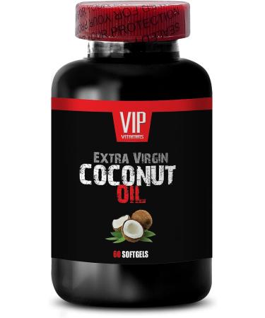Extra Virgin Coconut Oil Softgels 3000mg - Weight Loss & Memory Support Supplement - 60 Gels - Buy Online on GoSupps.com