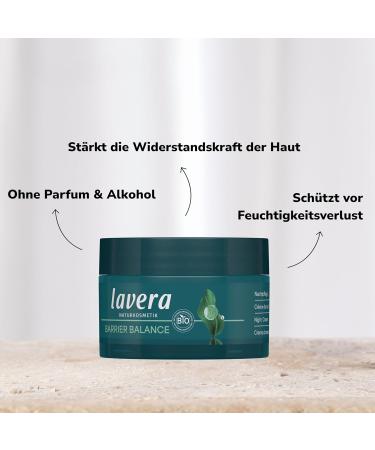  lavera lavera Barrier Balance Night Cream Alcohol-Free Fragrance-Free Skin Regeneration Strengthens the Skin Barrier Prebiotics Vegan Natural Cosmetic 50 ml - Buy Online on GoSupps.com