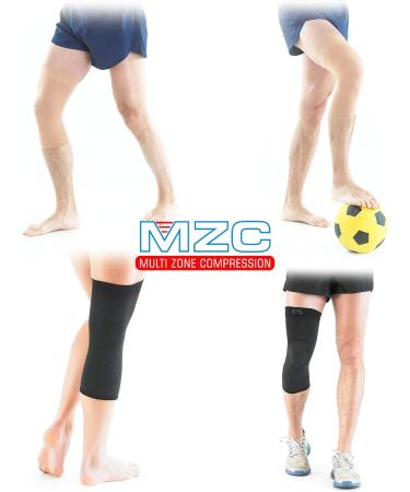 Neo-G Multi Zone Knee Compression Sleeve - Medium Black (34-38 CM) for Running, Sports, Daily Wear - Support for Sprains, Strains, Joint Pain, Weak Muscles - Buy Online on GoSupps.com