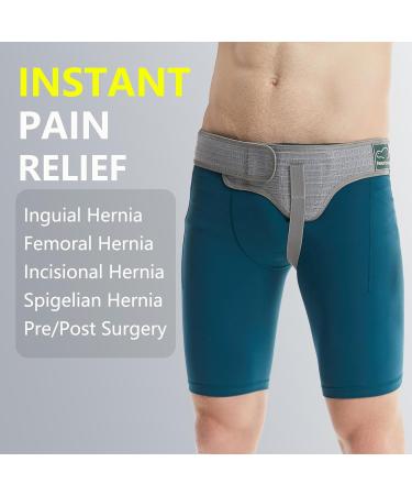 Buy HeerTeaj Ergonomic Hernia Support Belt for Men - Adjustable Right & Left Side Postoperative Inguinal Support - Buy Online on GoSupps.com