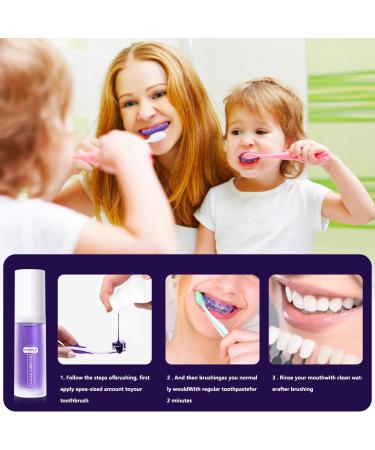 Toyarking Tooth Whitening Toothpaste - Purple Toothpaste for Brightening & Bleaching Teeth | Best Toothpaste for White Teeth - Buy Online on GoSupps.com