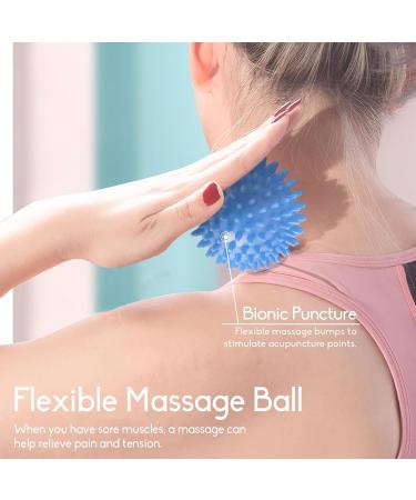 Buy Megavow 4-Piece Fascia Ball Massage Set - Hedgehog & Trigger Point Balls for Back Feet Hands Neck - Anti-Stress Blue Massage Balls - International Shipping Available - Buy Online on GoSupps.com