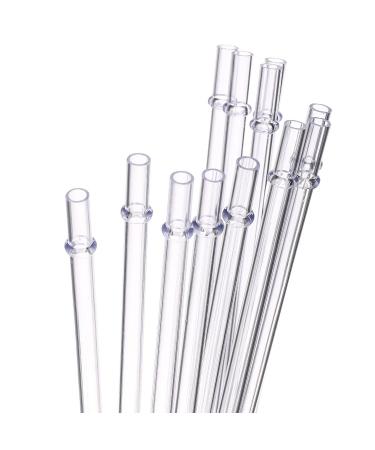 DAKOUFISH 11 Inch Clear Reusable Thick Tritan Plastic Drinking Straws Extra Long for 24oz & 40oz Mason Jar Tumblers,Dishwasher safe,Set of 12 Pcs Straws with Cleaning Brush (11inch, Clear) Clear 11 Inch (Pack of 12)