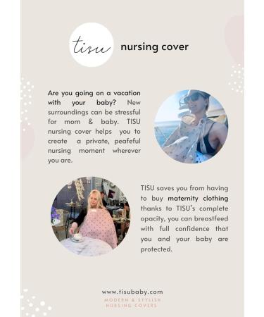 Nursing Cover for Baby Breastfeeding & Pumping | Multi-Use Car Seat Stroller Cover | Organic Muslin Cotton | TISU Mauve Pink - Buy Online on GoSupps.com