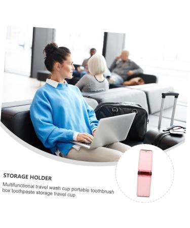 Beavorty Travel Washing Cup & Toothbrush Holder - Toothpaste Storage Case for Body Care - Portable Travel Accessories (Red 20.5x7x7cm) - Buy Online on GoSupps.com