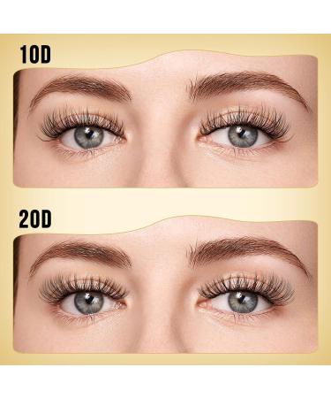 High-Quality 320pc Individual Eyelashes - 10D & 20D D-Mix (9-16mm) | Reusable Artificial Cluster Lashes - Best for International Shipping - Buy Online on GoSupps.com