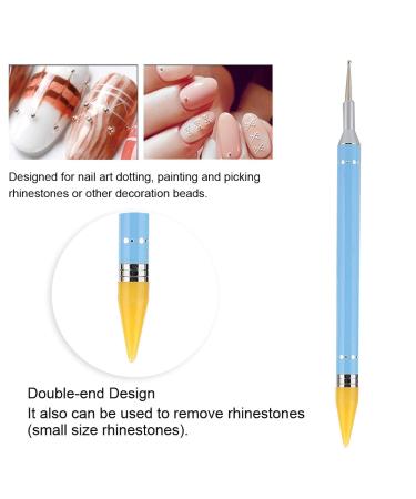 Double-Ended Pointing Drawing Pencil - Sweetness Color Nail Wax-Stone Tool for Easy Nail Art - Blue Marble Manicure Tool - Buy Online on GoSupps.com