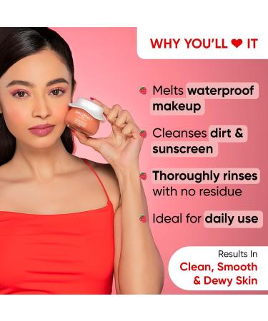 D & K Strawberry Dew Cleansing Balm | Non-Greasy Makeup Remover & Face Scrub | Clean & Dewy Skin | All Skin Types | 70ml (2.3 Oz - Buy Online on GoSupps.com