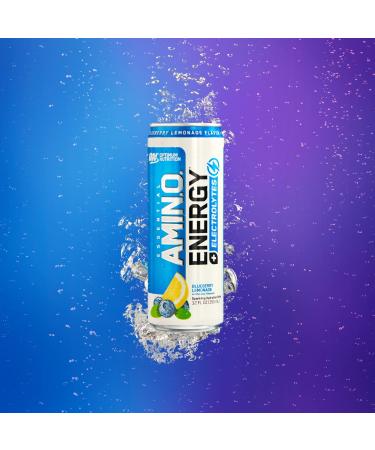 Optimum Nutrition Amino Energy Drink + Electrolytes - Sugar Free, BCAA, Keto Friendly, Sparkling Juicy Cherry Flavor - Pack of 12, 12 Fl Oz Each - Buy Online on GoSupps.com